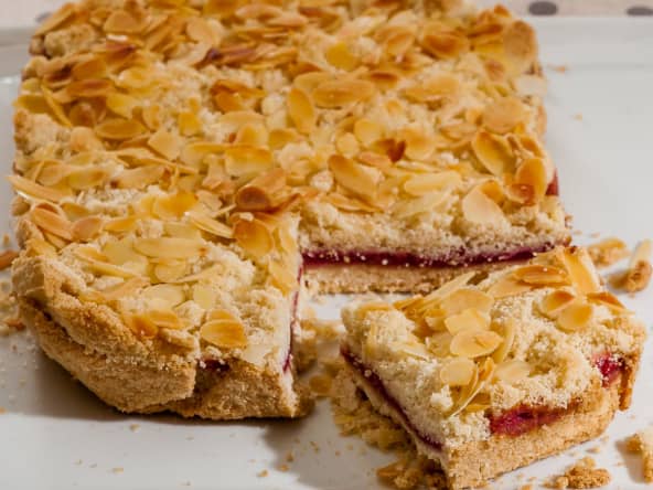 Barres sablées aux framboises