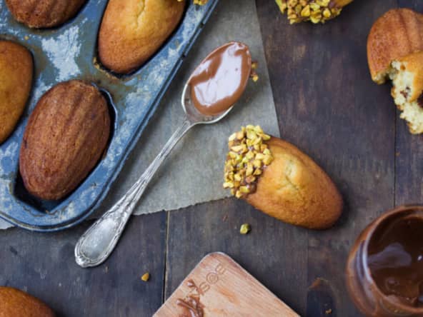 Madeleines fourrées à la pâte à tartiner