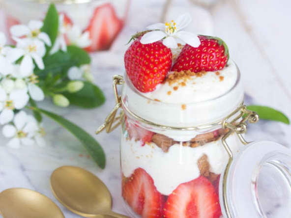 Tiramisu aux fraises et aux spéculoos