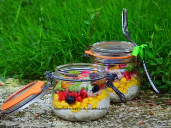 Salade jar de riz