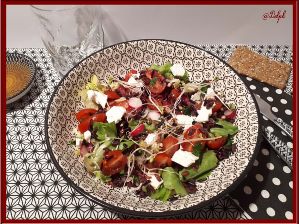 Salade de riz noir