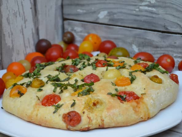 Focaccia aux tomates cerises