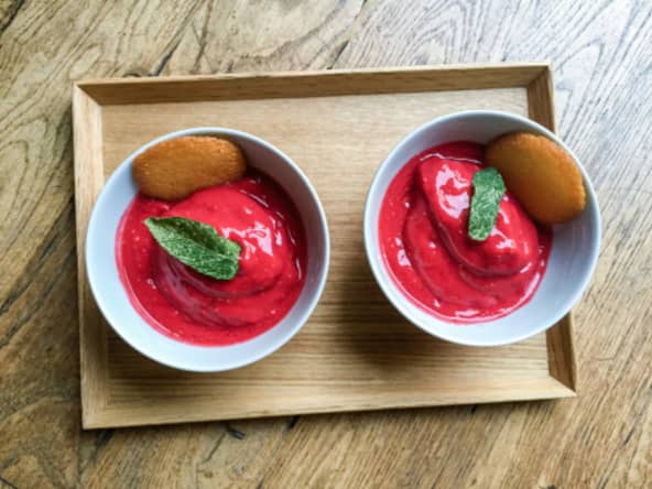 Sorbet « minute  à la framboise