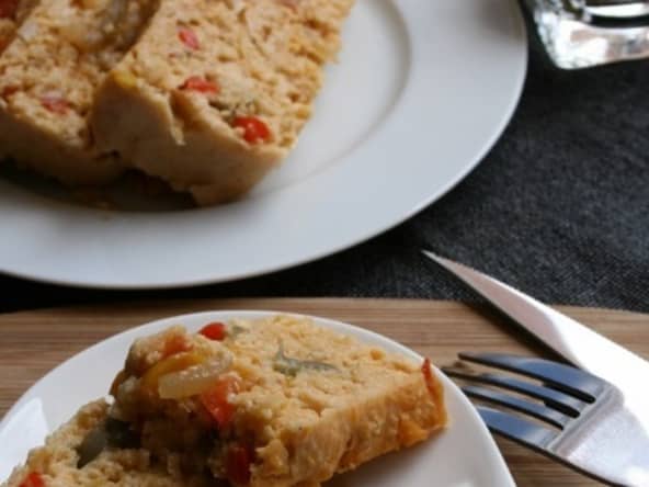 Terrine millet-lentilles corail-poivrons