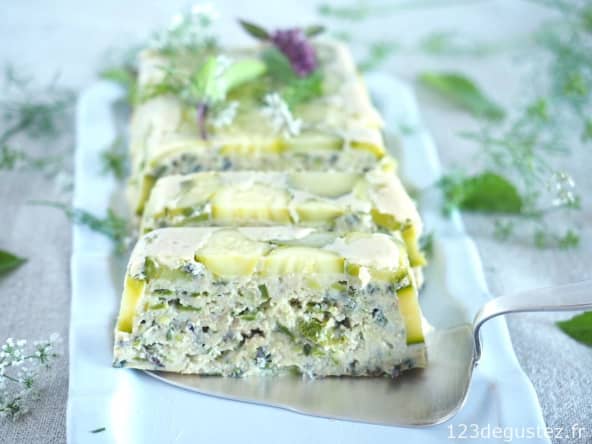 Flan de courgette au vitaliseur sans lactose au basilic