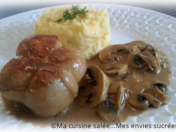 Paupiettes à la crème moutarde et vinaigre balsamique