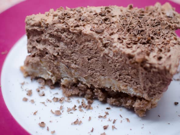 Gâteau crousti-fondant aux 3 chocolats