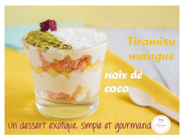 Tiramisu mangue noix de coco
