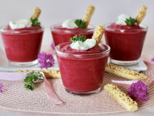 Mousse de betteraves au chèvre frais