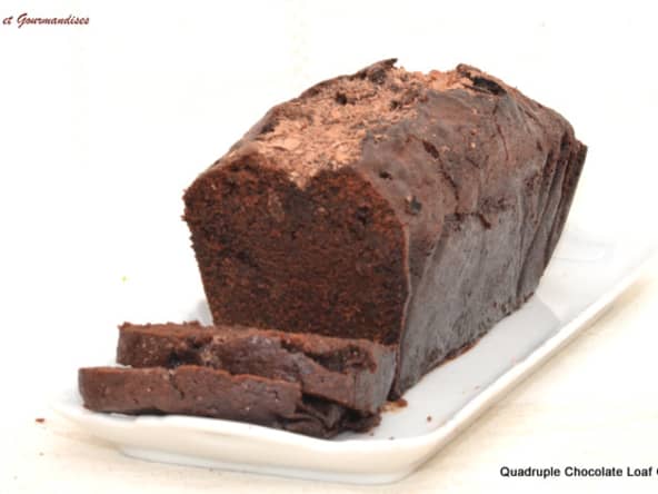 Quadruple chocolate loaf cake