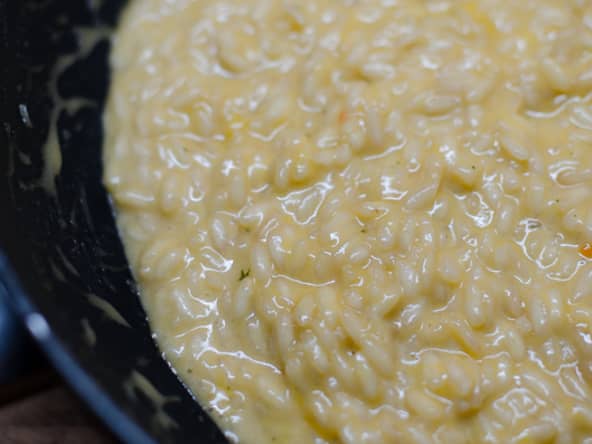 Risotto au cheddar et à la bière