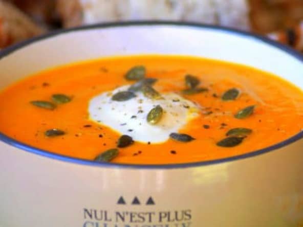 Soupe potiron carotte sans pomme de terre