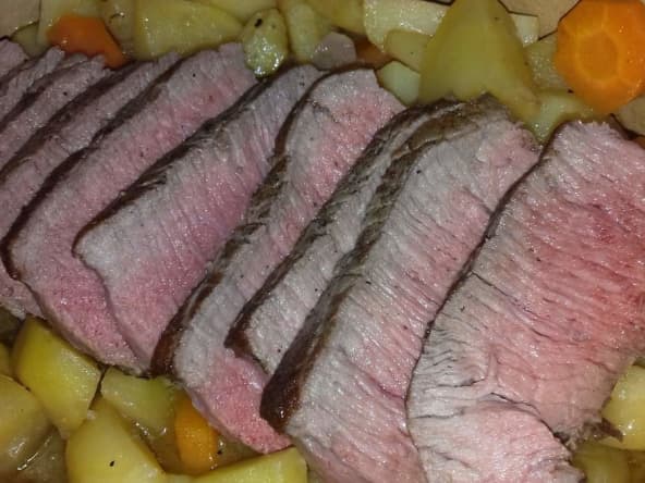 Rôti de bœuf en cocotte aux légumes