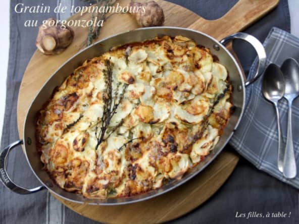 Gratin de topinambours au gorgonzola