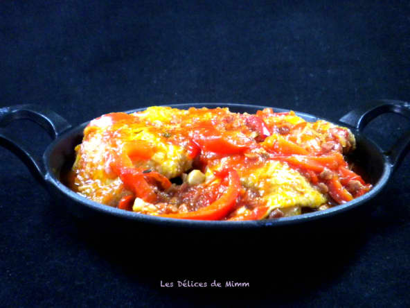 Hauts de cuisses de poulet façon basquaise