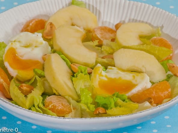 Salade d'oeufs, pomme et clémentine