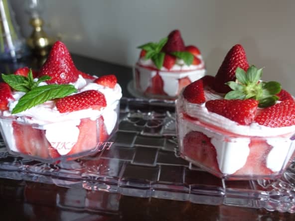 Fraisier en verrines
