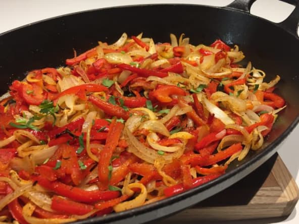 Fajitas poivrons et oignons