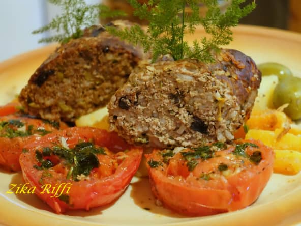 Terrine de veau et tomates sautées à l'ail