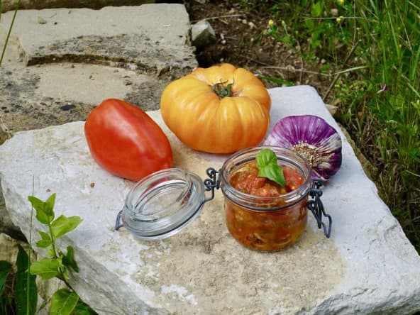 Compotée de tomates anciennes