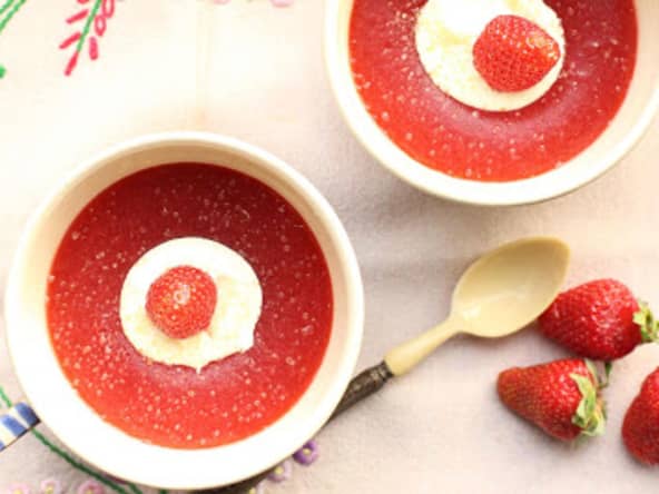 Kisiel aux fraises et au miel