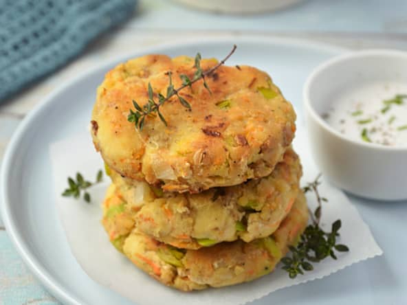 Galettes d'okara aux légumes et à l'avoine