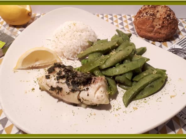 Cabillaud et pois gourmands