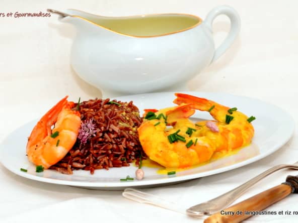 Curry de langoustines et riso rosso