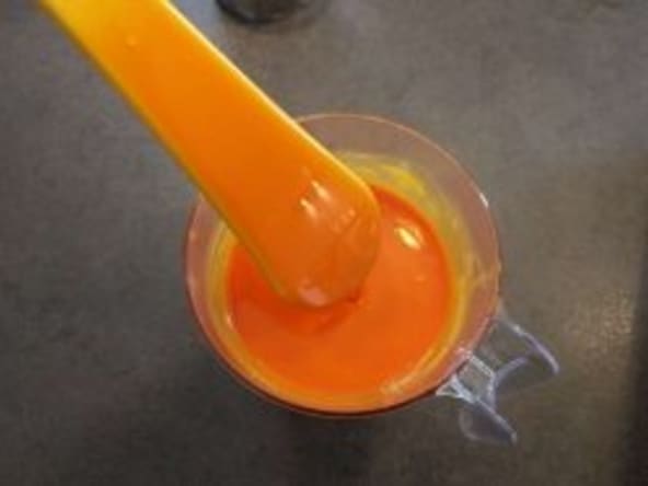 Glaçage miroir orange