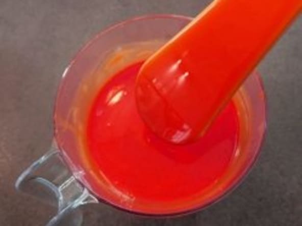 Glaçage miroir rouge
