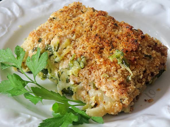 Crumble de courgettes mozzarella
