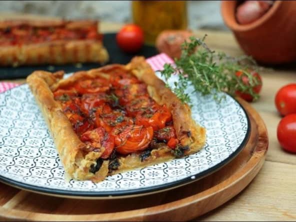 Tarte fine aux tomates et échalotes