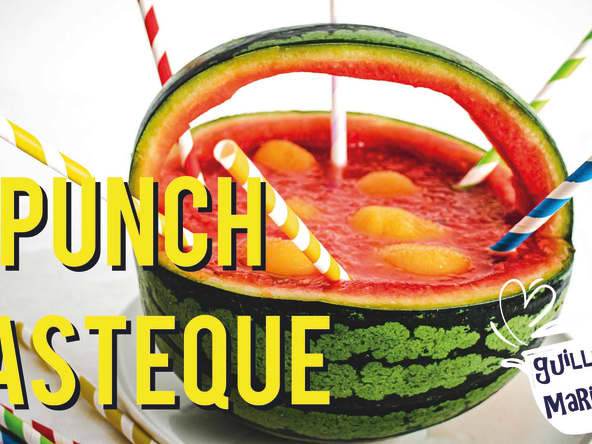 Cocktail punch pastèque vodka