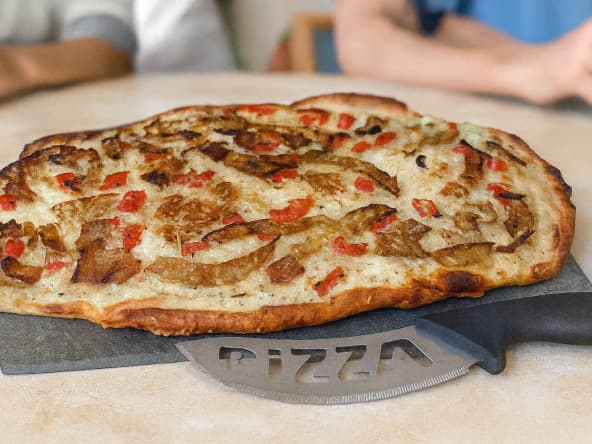 Pizza aux oignons façon kebab