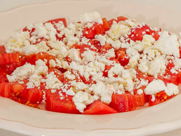 Salade de tomates façon šopska 