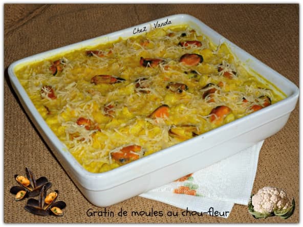 Gratin de moules au chou-fleur