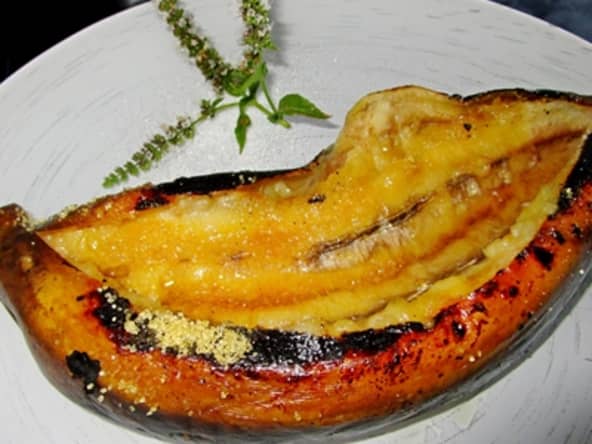 Bananes marinées au rhum ambré à la plancha
