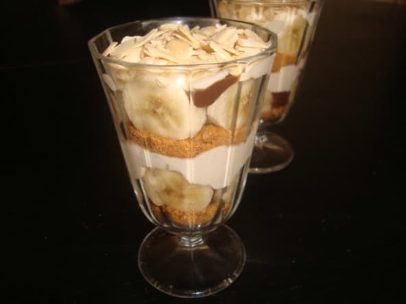 Trifle banane, chocolat et spéculoos