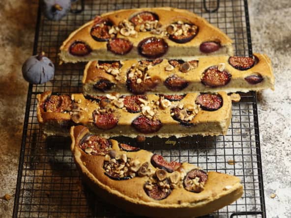 Tarte aux figues et aux noisettes
