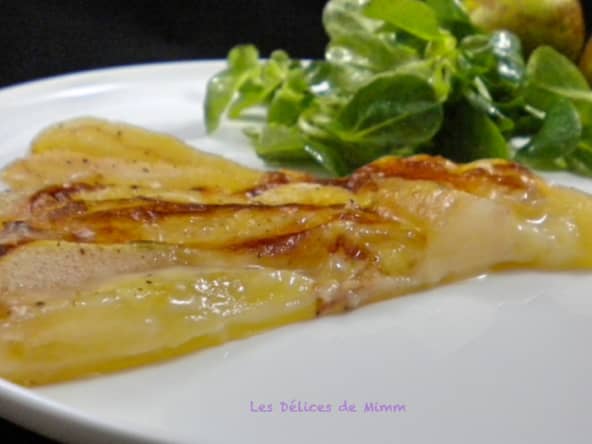Tarte feuilletée aux poires et au Maroilles