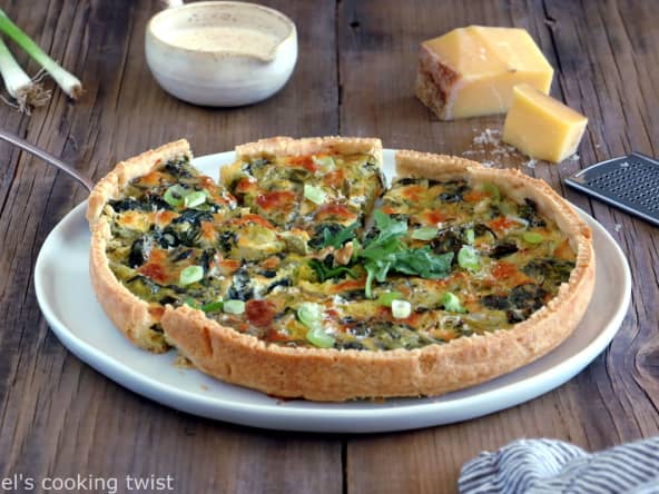 Quiche aux poireaux et au Comté