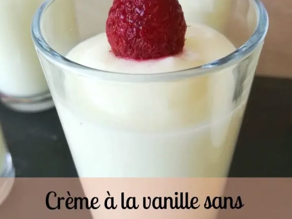 Crème à la vanille ou cappuccino sans oeufs