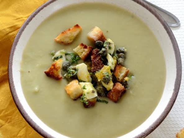 Crème d'artichaut et poireau