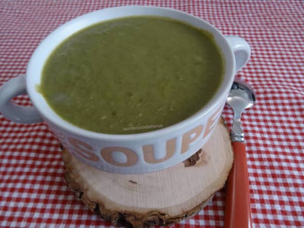 Velouté de potiron aux épinards, et mesclun