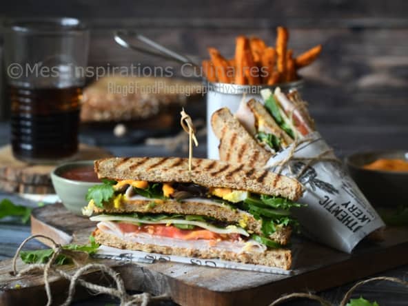 Club sandwich au poulet