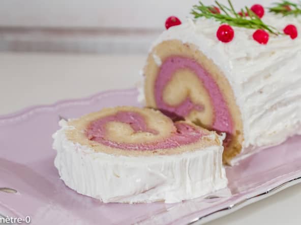Bûche framboises et ricotta