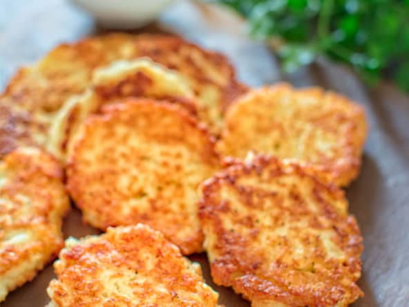 Galettes de pomme de terre au fromage frais et ricotta