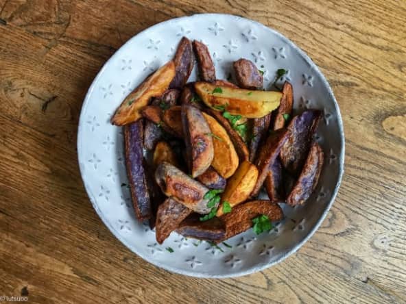 Frites de pommes de terre bleues d’Artois