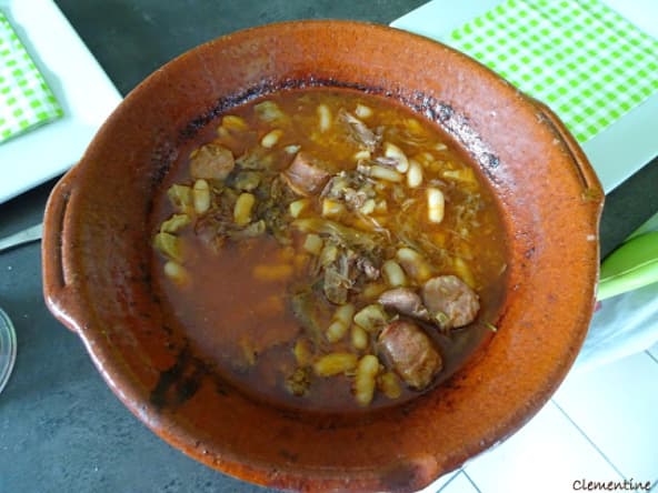 Cassoulet au confit de canard et foie gras