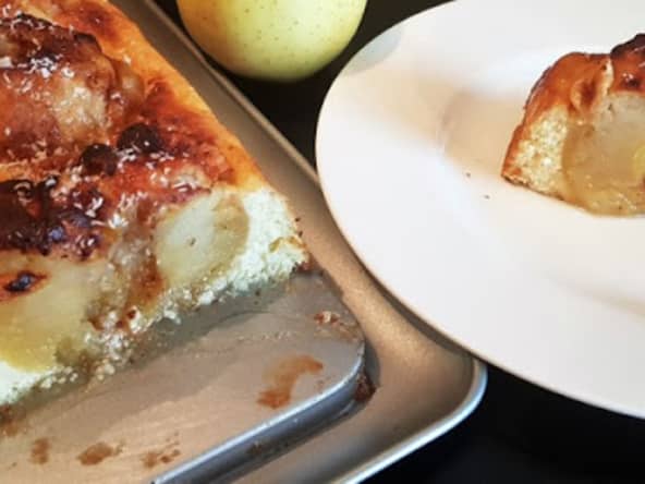 Cake aux pommes entières et fromage blanc 